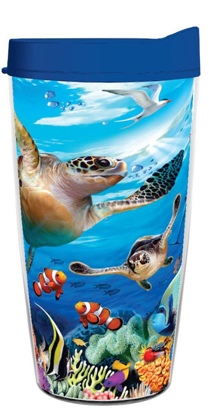 Journey of the Sea Turtles 16oz Tumbler - Smile Drinkware USAHoward Robinson DesignstumblerJourney of the Sea Turtles 16oz Tumbler tumbler Howard Robinson Designs