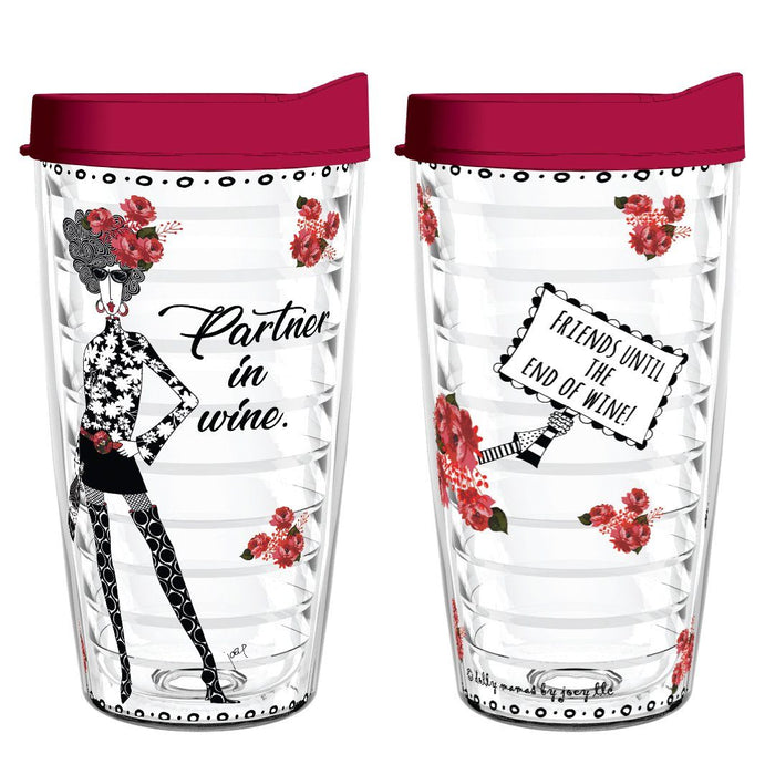 Partner in Wine, Friends Until the End of Wine 16oz Tumbler