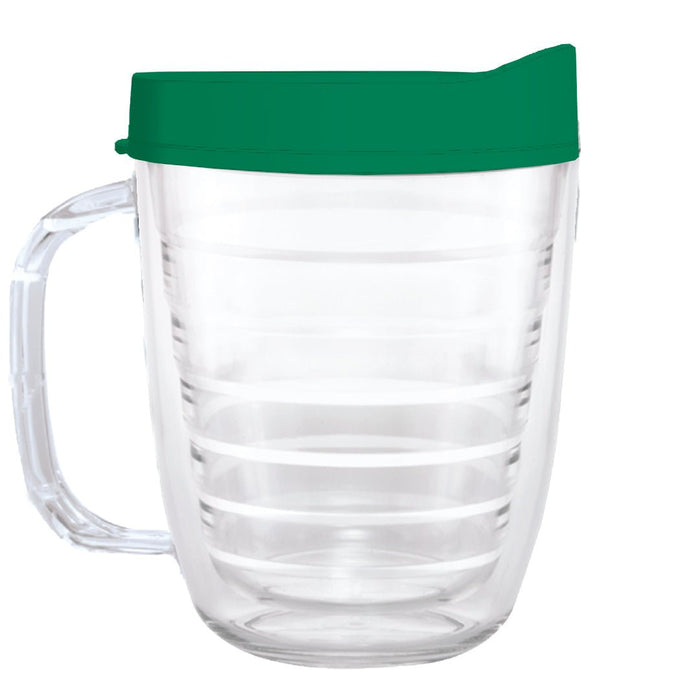 Clear Mug with Green Lid - 12oz