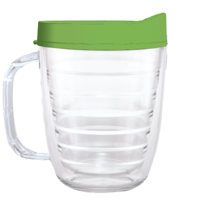 Clear Mug with Lime Green Lid - 12oz