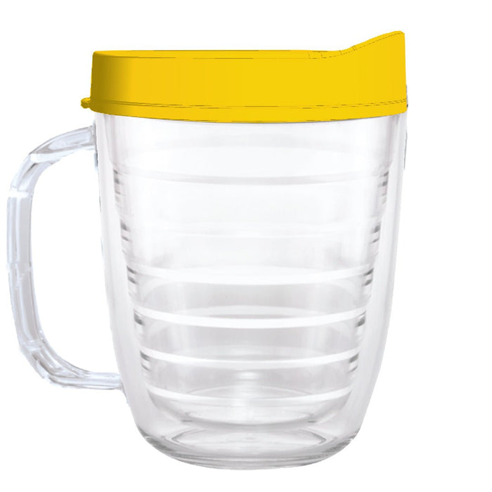 Clear Mug with Yellow Lid - 12oz