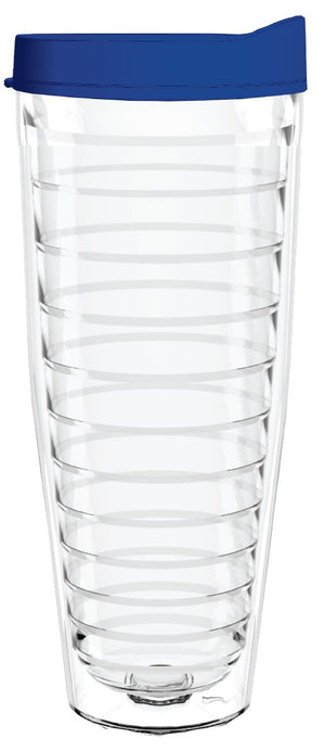 Clear Tumbler With Blue Lid - Smile Drinkware USASmile Drinkware USAtumblerClear Tumbler With Blue Lid tumbler