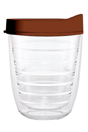 Clear Tumbler With Brown Lid - Smile Drinkware USASmile Drinkware USAtumblerClear Tumbler With Brown Lid tumbler