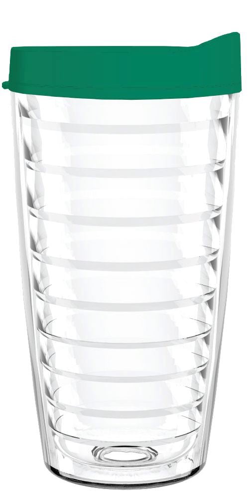 Clear Tumbler With Green Lid