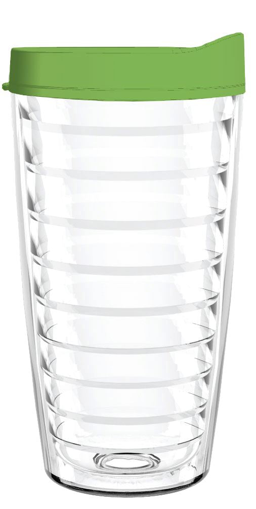 Clear Tumbler with Lime Green Lid