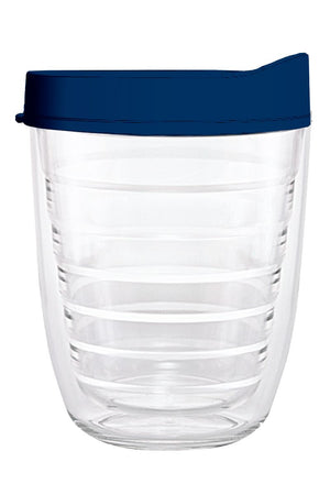 Clear Tumbler With Navy Blue Lid - Smile Drinkware USASmile Drinkware USAtumblerClear Tumbler With Navy Blue Lid tumbler Smile Drinkware USA
