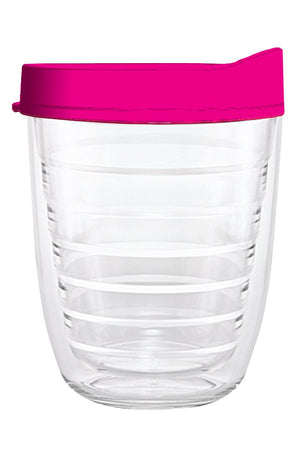 Clear Tumbler With Pink Lid - Smile Drinkware USASmile Drinkware USAtumblerClear Tumbler With Pink Lid tumbler