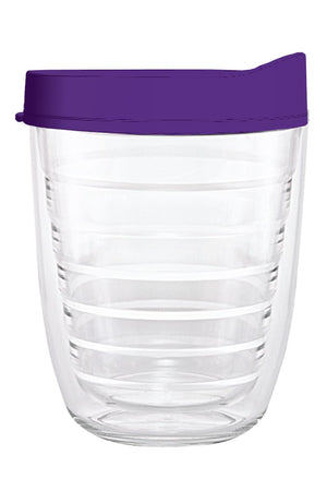 Clear Tumbler With Purple Lid - Smile Drinkware USASmile Drinkware USAtumblerClear Tumbler With Purple Lid tumbler