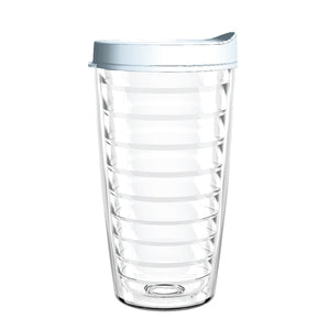 Clear Tumbler with White Lid - Smile Drinkware USASmile Drinkware USAtumblerClear Tumbler with White Lid tumbler 16oz