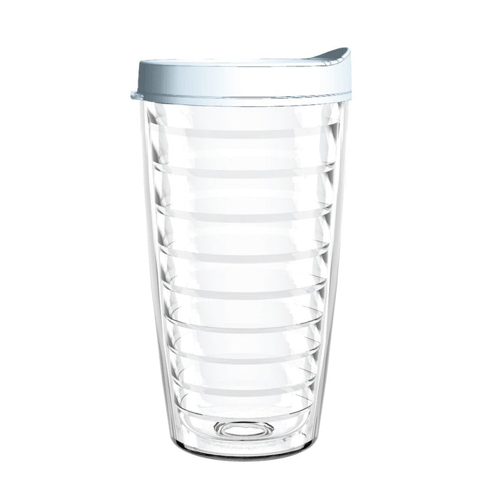 Clear Tumbler with White Lid