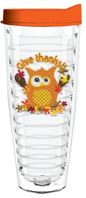 Give Thanks Owl - Smile Drinkware USASmile Drinkware USAtumblerGive Thanks Owl tumbler