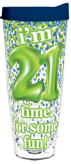 I'm 21 Birthday Tumbler - Smile Drinkware USASmile Drinkware USAtumblerYou're 21 birthday gift tumbler with lid