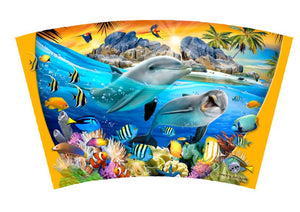 Island Sunset Dolphins 16oz Tumbler - Smile Drinkware USAHoward Robinson DesignstumblerIsland Sunset Dolphins 16oz Tumbler tumbler Howard Robinson Designs