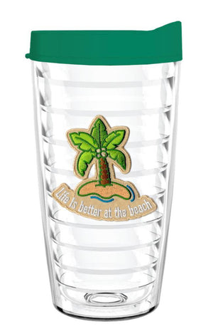 Palm Tree - Life is Better at the Beach - Smile Drinkware USASmile Drinkware USAtumblerPalm Tree - Life is Better at the Beach tumbler Smile Drinkware USA 16oz