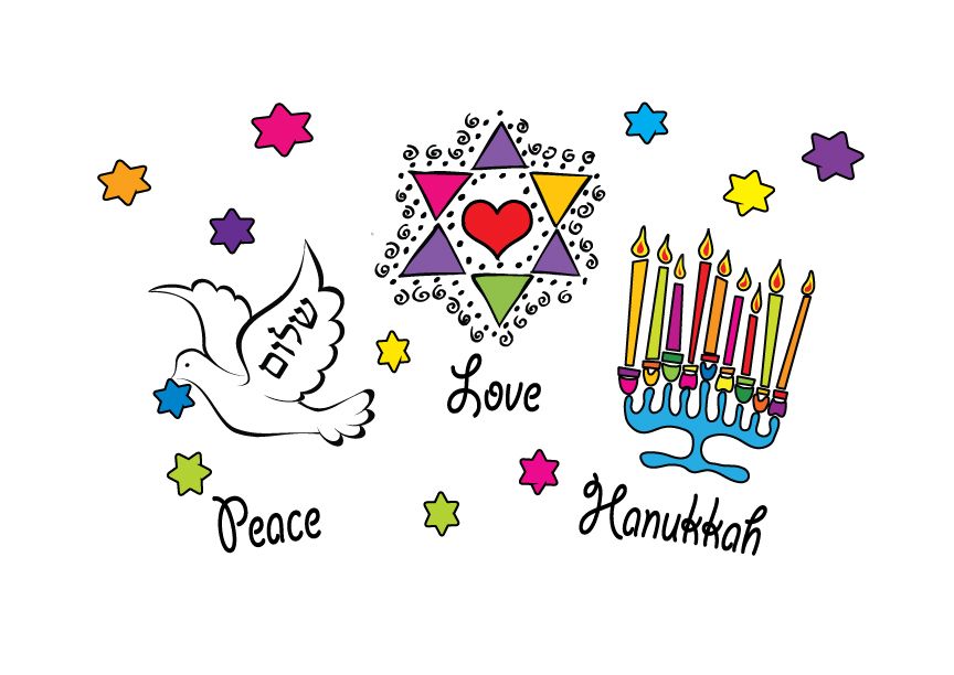 Peace Love Hanukkah 16oz Tumbler