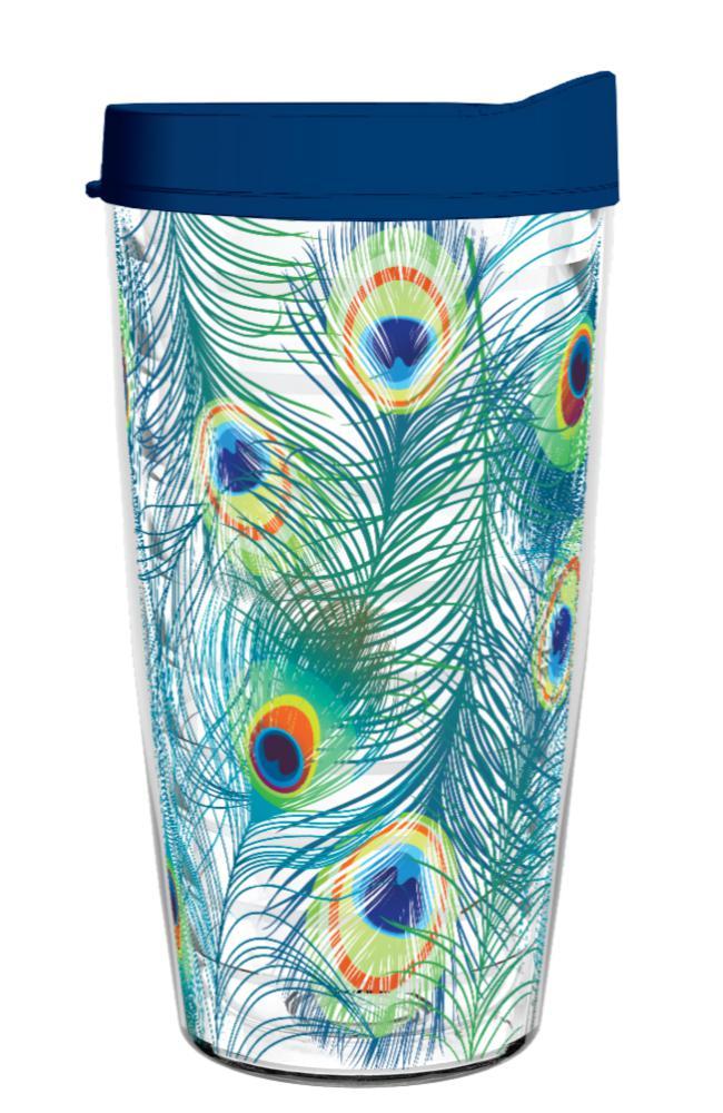 Peacock Feathers Pattern 16oz Tumbler
