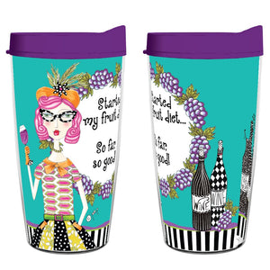 Started My Fruit Diet - So Far So Good 16oz Tumbler with Lid And Straw - Smile Drinkware USADolly Mamas by JoeytumblerStarted My Fruit Diet - So Far So Good 16oz Tumbler with Lid And Straw tumbler Dolly Mamas by Joey